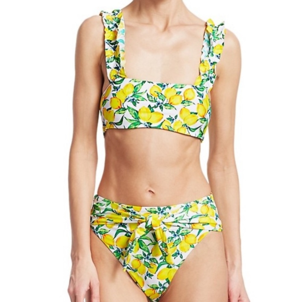 WeWoreWhat Como Lemon Bikini Top